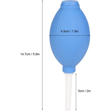 Souffleur de Dépoussiérage Multifonction pour Plantes, Caméras et Électronique – TPE Flexible et Résistant aux Températures – Bleu (14.7cm) (1/5)