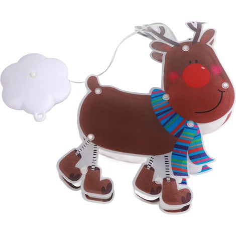 Weihnachtlicher LED-beleuchteter, hirschförmiger Ornament zum Aufhängen an einem (1/4)