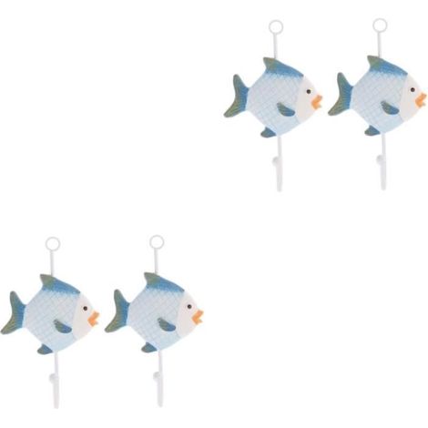 Patère - Nautique - 4 Pcs - Décoration Murale - Fer - Méditerranéen (1/4)