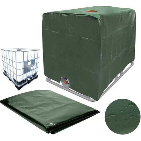 Schutzhülle für IBC-Wassertank 1000 L, grün, für IBC-Regenfass 1000 L, 275 Gallonen, wasserdichte Schutzhülle aus 210D Oxford-Gewebe für Regenwassertank (1/4)