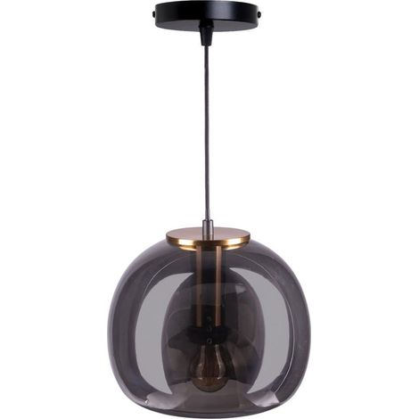 Lustre en verre gris anthracite (1/2)