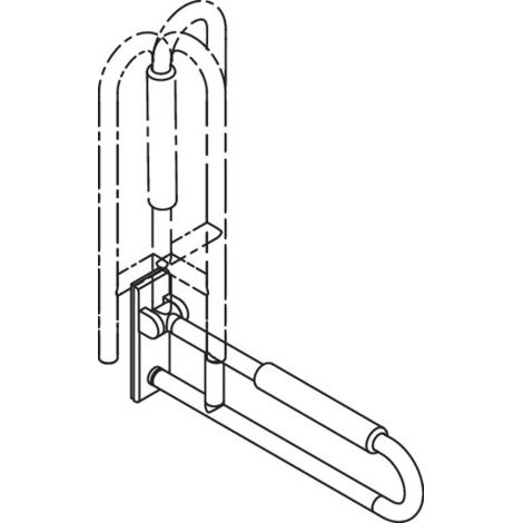 HEWI 801.50B118 95 poignée SK mobile, pivotante, mate (1/2)