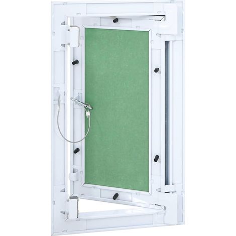 Vidaxl – Panneau d'accès 20 x 35 cm – Aluminium et plaque de plâtre – Résistant à la rouille – Design moderne vert et argent