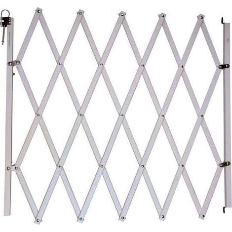 Nordlinger – Barrière pour chien extensible 110cm – Hauteur 84cm – En bois blanc – Sécurise les espaces pour animaux (1/6)