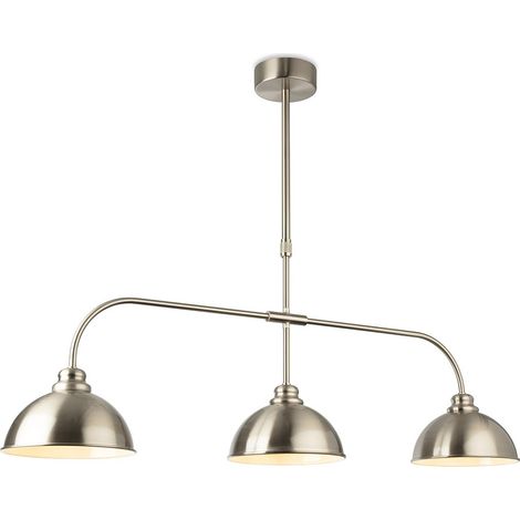 Firstlight Eagle Lampe à Suspension Bar Acier Brossé