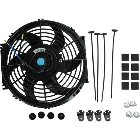 10 Pouces 12V 80W Ventilateur de radiateur électrique universel Slim Fan Push Pull-Feuille moteur (1/4)