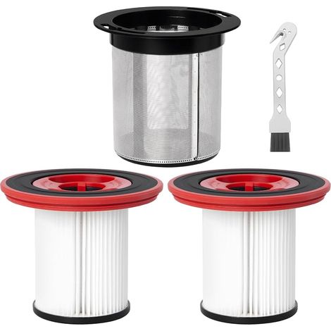 12040193 Filtro di ricambio per aspirapolvere senza filo Bosch Unlimited Serie 7 BKS711XXL BBS712A BKS711MALL BBS711W BCS711GB, 1 prefiltro in acciaio inox + 2 filtri HEPA + 1 spazzola per la pulizia (1/5)