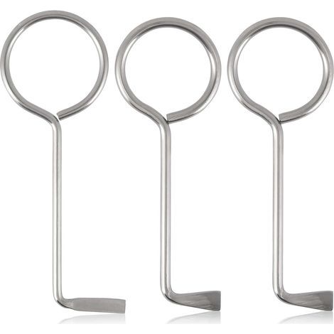 Lot de 3 Clé à garniture,Acier inoxydable,9,5 cm,Serrure mortaise,Porte chambre,Urgence (1/5)
