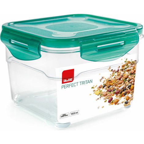 Porta pranzo Ermetico Ibili 790415 1,5 L 15,5 x 15,5 x 10 cm Metallo Plastica (1/2)