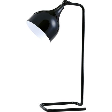 Luminaire, lampe de bureau métal, 40 W, noir, L 15,5 x H 49 cm (1/3)