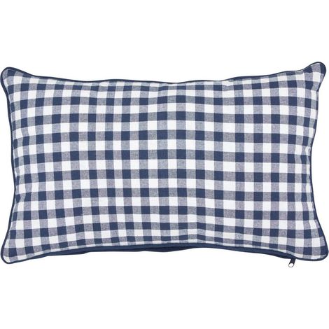 Cuscino groove 50x30cm in percalle blu navy - Atmosphera créateur d'intérieur