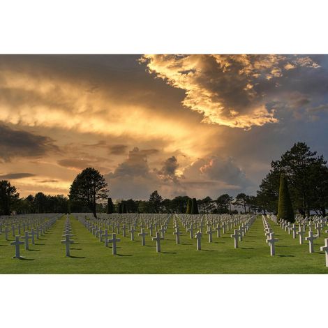 Tableau sur toile cimetière US 65x97 cm - Impression sur Toile Murale Décorative - Image imprimée en HD sur Toile - Toile sur Châssis en Bois FSC - Fabriqué en France (1/5)