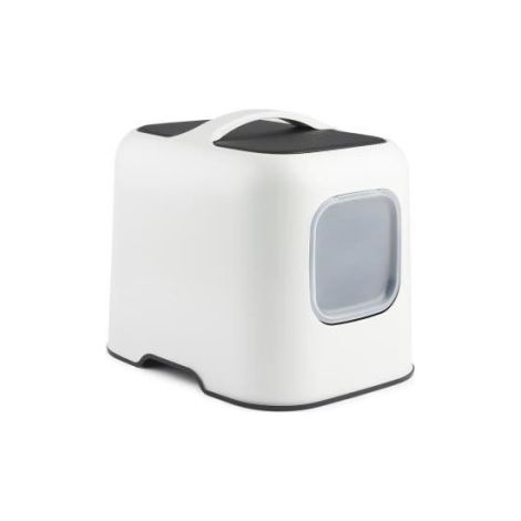 ROTHO - Maison toilette pour chat 57 x 39 x 40 cm - Bac a litiere - Blanc de Gui (1/5)