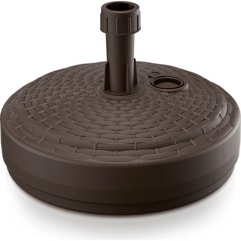 Pied de parasol MPOR – Base en plastique 12L – Diamètre 39 cm – Fixation pour mât 24-30 mm – Résistant aux intempéries – Markenartikel