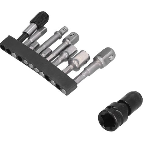 Kit de 11 adaptateurs de douille à tête carrée et tige de connexion hexagonale pour tournevis pneumatique (1/5)