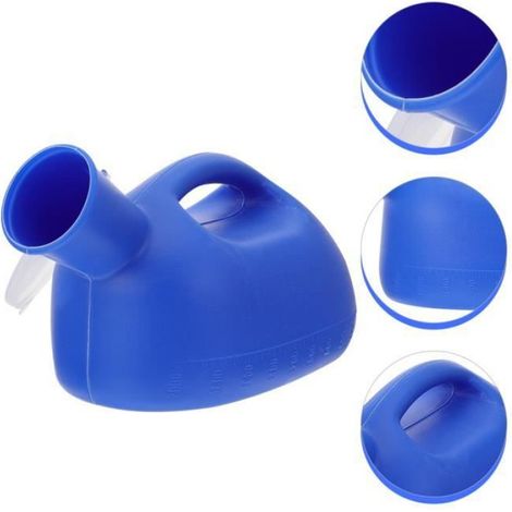 color Blue Bouteille d'urinoir pour hommes, pot de 2000Ml, anti-déversement, seau de toilette Portable, dispo (1/4)