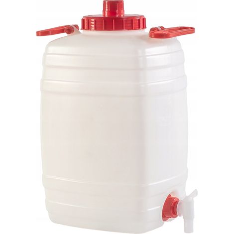 KADAX Wasserkanister, aus Kunststoff, Trinkwasserkanister, mit Hahn, 20L, Weiß (1/5)