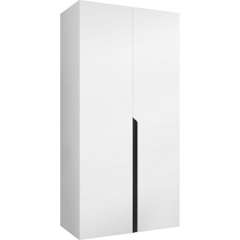 Armario Hartford 579, Blanco, 202x100x52cm, Puertas de armario: Con bisagras, Número de estantes: 0 (1/5)