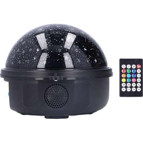 Bluetooth-RGB-Sternenprojektor, wiederaufladbare Lautsprecherlampe, Nachtlicht mit kosmischen Mustern, eingebauter Akku, Fernbedienung inklusive, wiederaufladbare Schwarzlichtkugel (1/5)