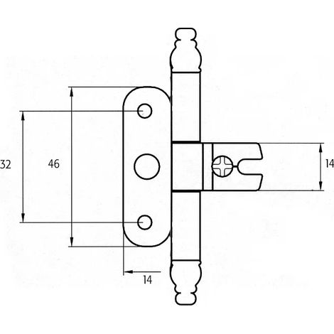 CERNIERE PER MOBILI ART.A0114 BRONZATA ANT. -CER98 - (1/2)