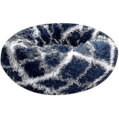 Panier rond pour chien bleu marine ultra doux, 70 cm (1/5)