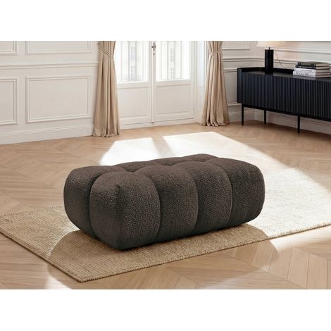 BOBOCHIC - Pouf JAYA tissu chenille Marron (1/4)