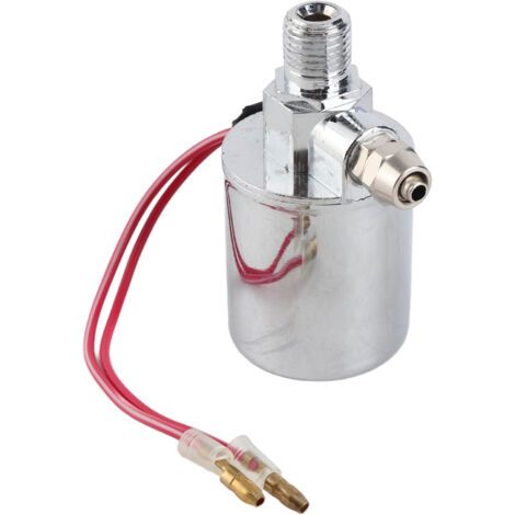 Válvula solenoide neumática universal de 1/4" NPT, 12V/24V, 200 psi, compatible con mangueras de diámetro exterior, bocinas de vehículos y motocicletas. (1/5)