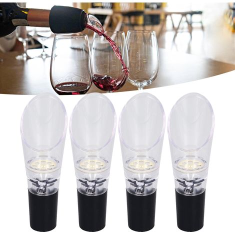 4 Pièces Aérateur à Vin Écologique en PC, Bec Verseur Décanteur Accessoire Bar pour Fête Maison Doré (1/5)