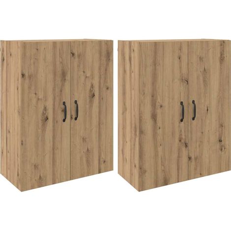 2 pcs Buffet，Bahut， Armoires Murailles chêne artisanal 69,5 x 34 x 90 cm CFW88785 (1/5)
