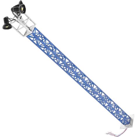 Lampe Miniature pour Train Ferroviaire 1:87 en Métal et Abs, Décoration Bleue pour Maquette de Train, Éclairage 3v-12v pour Scène de Mini Maison (1/5)