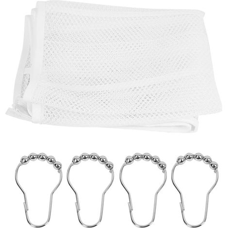 Filet de rangement pour jouets de bain bébé à 6 poches, organisateur de baignoire en filet (1/5)
