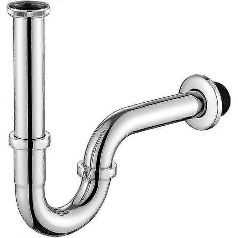 Siphon tubulaire en acier inoxydable 2025 pour lavabos, ensemble de siphons de vidange 1-1/4 (1/5)