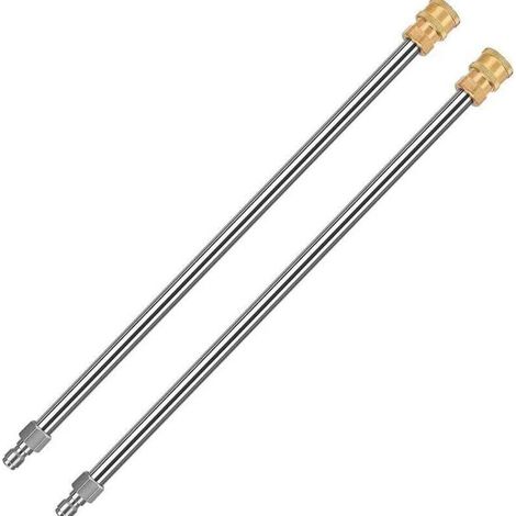 Lot de 2 rallonges 17 pouces 4000 psi pour nettoyeur haute pression avec raccord rapide 1/4 Ortviai (1/4)