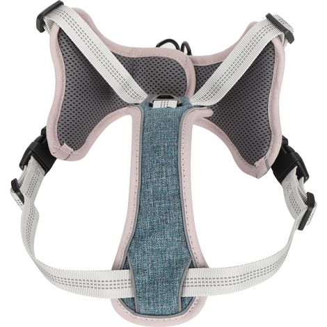 Verstellbares, verlustsicheres Outdoor-Hundegeschirr/Weste für große und mittelgroße Hunde (blau XXL) (1/5)