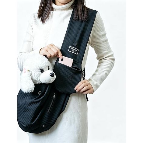 Sac Bandoulière Transport Chien Chat Respirant (1/5)
