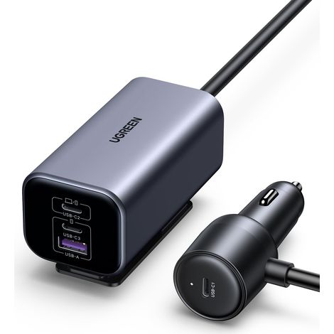 130W Chargeur Voiture USB C GaN Chargeur Allume Cigare USB C 100W PD 3.0 QC 4.0 PPS Charge Rapide Prise Allume Cigare Compatible avec 17 16 15 14 MacBook M5 M4 M3 M2 M1 iPad Galaxy S26 (1/5)