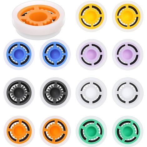 Lot de 14 limiteurs de débit, diamètre 16 mm, matériau PVC, pour pommeau de douche, robinet, tuyau d'arrosage (1/5)