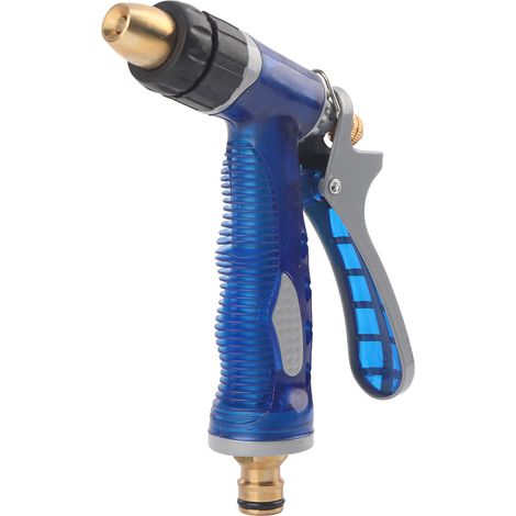 Pistolet pulvérisateur haute pression pour lavage auto, nettoyage jardin, arrosage plantes, bleu (1/5)