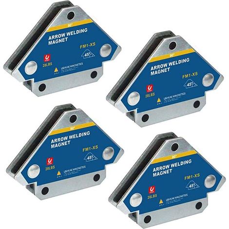 4-teiliger magnetischer Schweißpositionierer, magnetischer Schweißwinkel mit 45°, 90°, 135° Winkel, Schweißmagnet, magnetisches Quadrat zum Schweißen mit Kraft