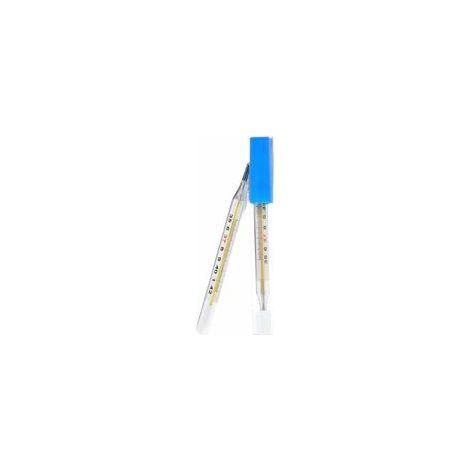 Lot de 2 thermomètres à mercure verre Mesure précise de la température corporelle Plage de 35℃ à 42℃ Taille 12,5 cm x 1,3 cm (1/5)