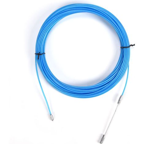 Câble en acier gainé PVC bleu résistant à la corrosion pour treuil, levage et remorquage (30 mètres)