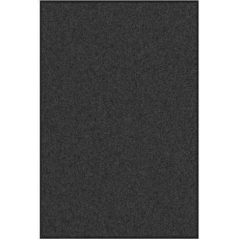 Felpudo rectangular moderno de 120 x 180 cm para uso interior diseño ecológico poliamida negra 020057967 (1/5)