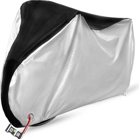 Housse de vélo de route Bâche de protection UV anti-poussière Housse de vélo étanche pour rangement extérieur, pour cruiser, scooter, pluie (1/4)