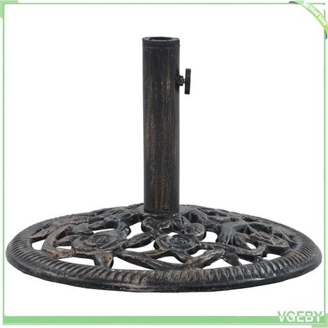 Socle de parasol - FAFEICY - 47861 - Fonte - 12 kg - Ø 48 x 33 cm (1/5)