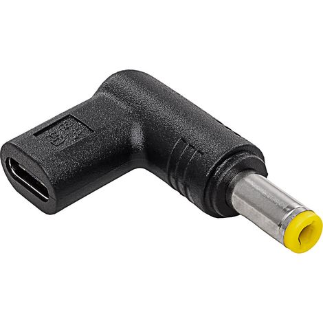 USB-C / 5,5 x 2,5 mm Adapter für HP/Asus AK-ND-C01 Power Delivery 100W Laptop (1/3)