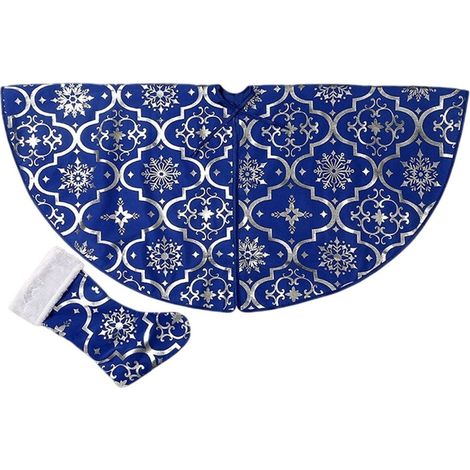 Ardoise De Sapin De Noël - 90 Cm - Tissu Doux - Avec Chaussette De Noël - Pour Décoration Intérieure Festive - 2 Pièces (1/5)