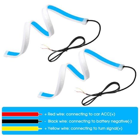 FRA Bande LED ultra fine de 60cm pour voiture avec tube souple Feux de jour Feux clignotants (1/4)