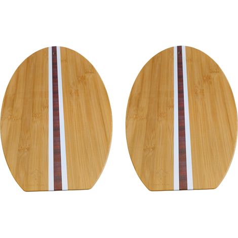 Set di 2 taglieri in bambù con incisione laser 26 x 40 cm (1/4)