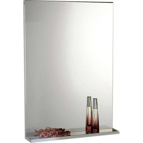 Aqualine Beta - Specchio 40x70 cm, con ripiano, vetro/bianco 57395