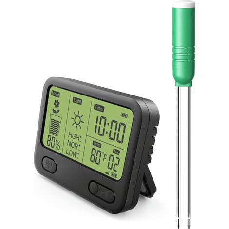 Testeur De Sol Numérique - Humidité Température Luminosité - Technologie RF 433 MHz - Pour Jardin Intérieur Extérieur - 1 Pièce (1/5)